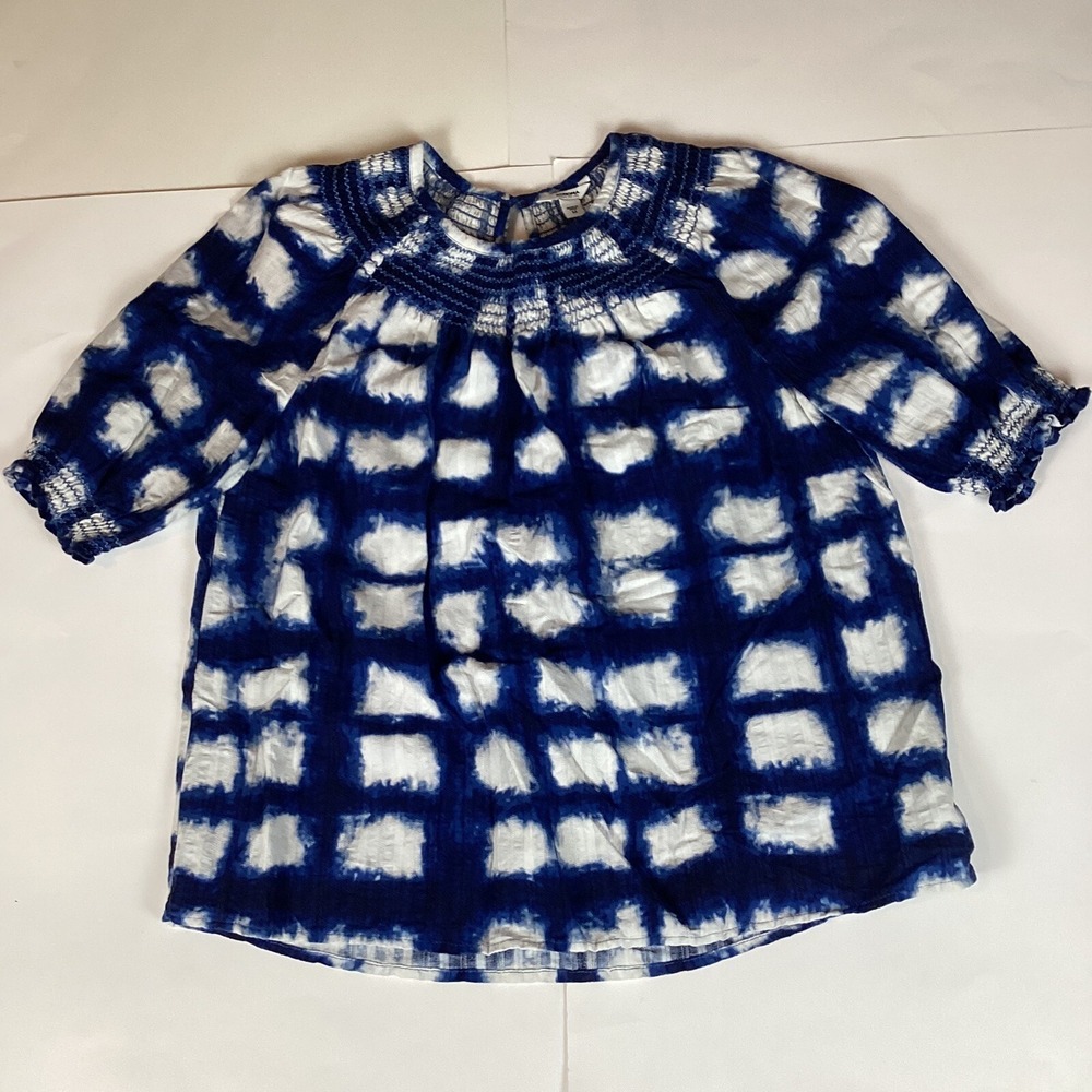 Sonoma Womens Blouse Shirt Size Medium Top Comfort Stretch Short Sleeve